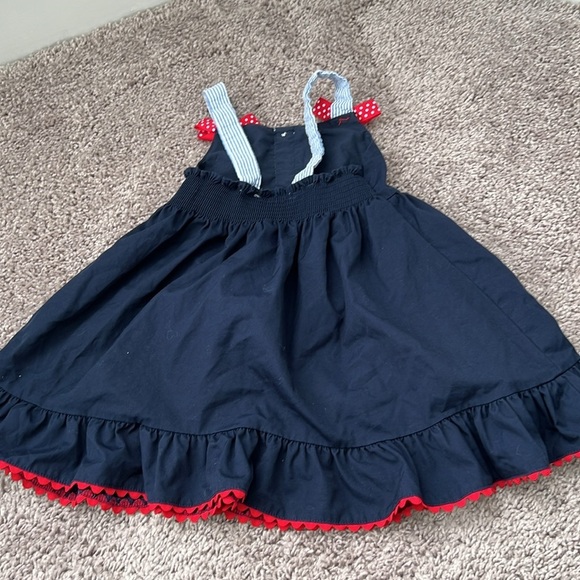 Goodlad Toddler Seersucker Navy Blue Crab Dress - Picture 3 of 6